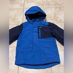 LANDS' END Toddler Boy's  Squall Fleece Lined Waterproof Jacket  Size S (6-7)